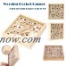 Mosunx Wooden Math Block Toy Maze Beads Board Kids Balance and Hands Grasp Toy   